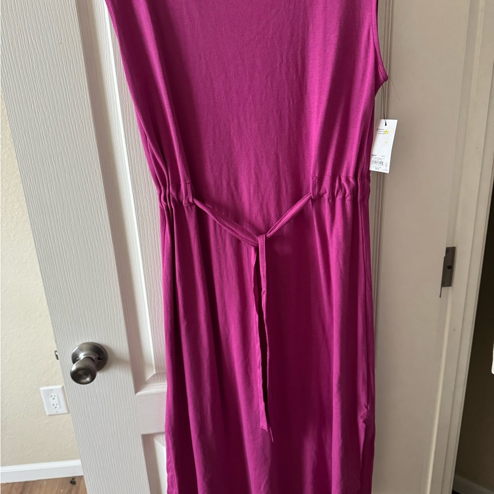 Sonoma Pink Sleeveless Scoop Neck Sundress